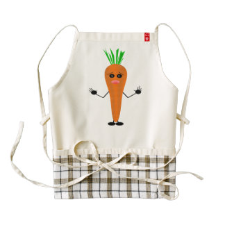 Sad Carrot Zazzle HEART Apron