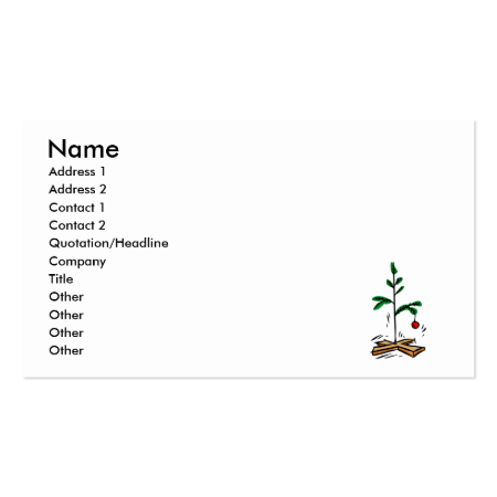 Sad Christmas Tree Business Card Template