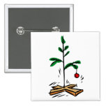 Sad Christmas Tree Pinback Button