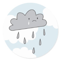 Sad Cloud Sticker