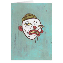 Sad Clown Greeting Card cards