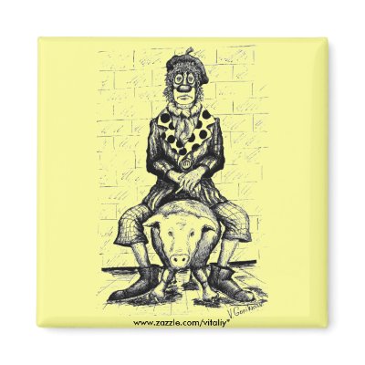 Sad clown magnet by vitaliy