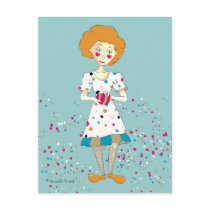 Sad Clown Postcard
