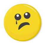 Sad Crying Cute Smiley Face Refrigerator Magnet