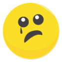 Sad Crying Cute Smiley Face stickers