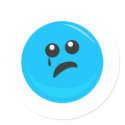 Sad Crying Cute Smiley Face stickers