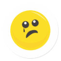 Sad Crying Cute Smiley Face stickers
