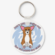 Sad Dog Eyes Pembroke Welsh Corgi Keychain