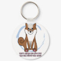 Sad Dog Eyes Shiba Inu Keychain
