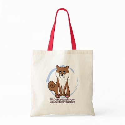 Sad Dog Eyes Shiba Inu Tote Bag by MenagerieMayhem