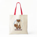 Sad Dog Eyes Shiba Inu Tote Bag by MenagerieMayhem Sad Dog Eyes Shiba Inu Tote Bag
