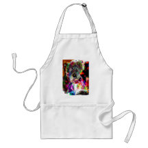sad dog what up apron