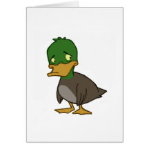 Sad Duck Card (Blank Inside)