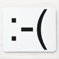 Sad Emoticon! geek products! mousepads