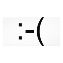 Sad Emoticon! geek products! photo cards