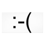 Sad Emoticon! geek products! Picture Card
