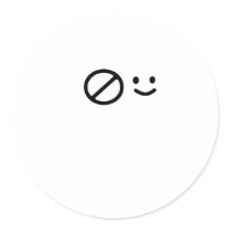 Sad Face Round Sticker