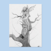 Sad fairy tree Postcard postcards