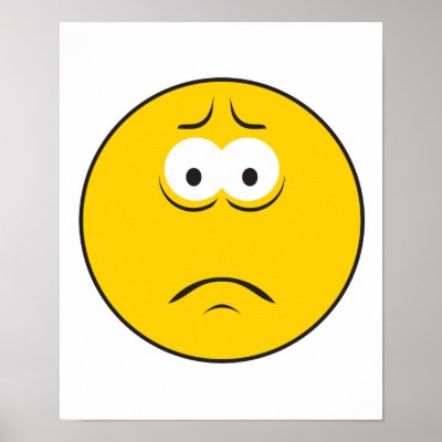cartoon pictures of smiley faces. Sad Frowning Smiley Face Print