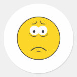 Sad Frowning Smiley Face Sticker