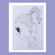 sad girl sml print posters