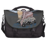 Sad Gothic Fairy in the Moonlight by Al Rio Bag For Laptop