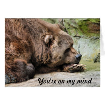 Sad Grizzly Bear Card