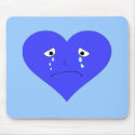 Sad Heart Face mousepads