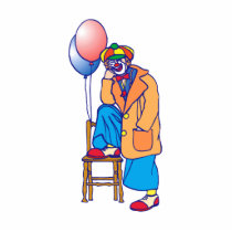 Sad Hobo Clown Cut Out