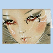 Sad Jester Teardrop Card cards