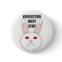 Sad Lab Rabbit Button