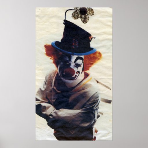 sad little clown print