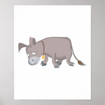 sad little donkey poster