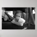 Sad Little Girl, 1938 Print
