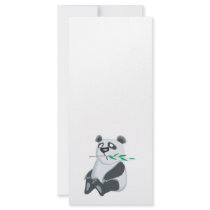 sad little panda bear personalized rack card
