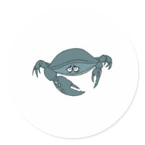 sad lonely little crab stickers by doonidesignsanimals sad lonely little crab stickers