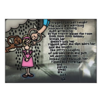 sad message on the walls. posters