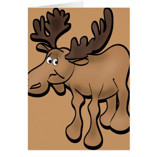 Sad Moose Greeting Card | Zazzle
