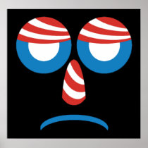 Sad Obama Logo Poster