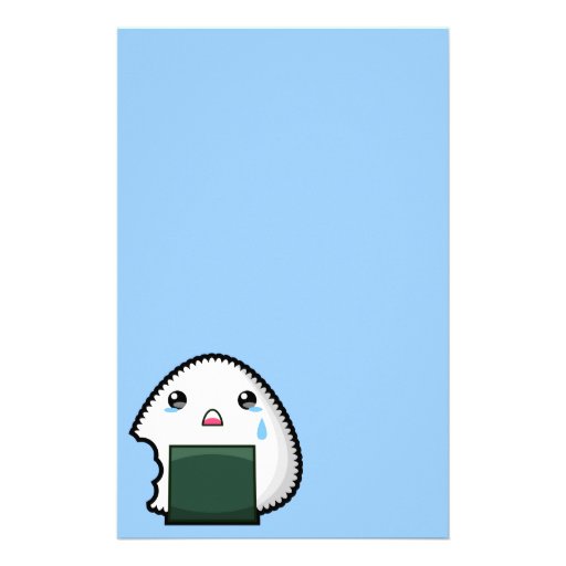 Sad Onigiri Custom Stationery