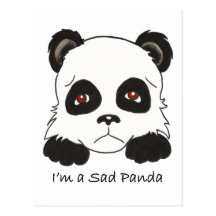Sad Panda Postcards