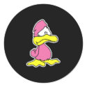 sad pink duck stickers by doonidesignsanimals sad pink duck stickers