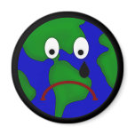Sad Planet Earth Design magnets