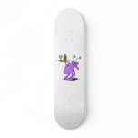 Sad Purple Alien serving Drinks Skate Board Deck