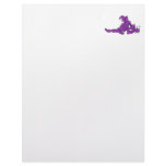 Sad Purple Dragon Personalized Letterhead