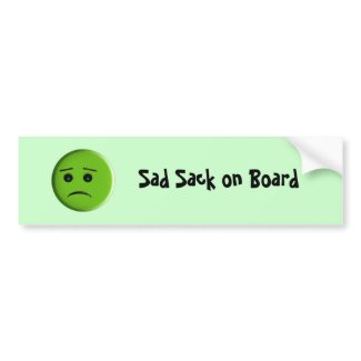 Sad Sack on Board Bumper Sticker
