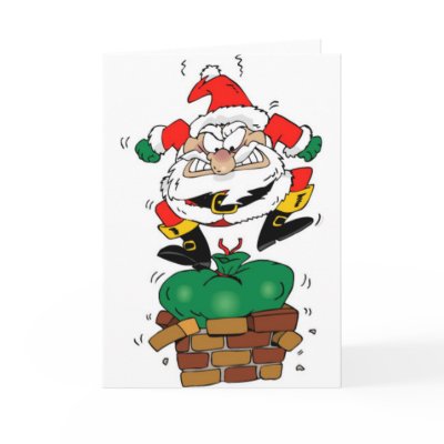 Sad Santa Greeting Card by Dennis_Holmes