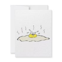 sad silly egg getting fried custom invites