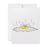 sad silly egg getting fried custom invites