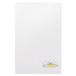 sad silly egg getting fried personalized stationery